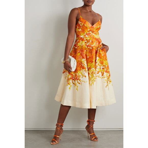 ❤️Zimmermann High Tide Picnic Linen Midi Dress❤️ - Picture 2 of 3